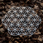 Preview: Freie Blume des Lebens aus Metall, Edelstahl 400 mm x 1,5 mm